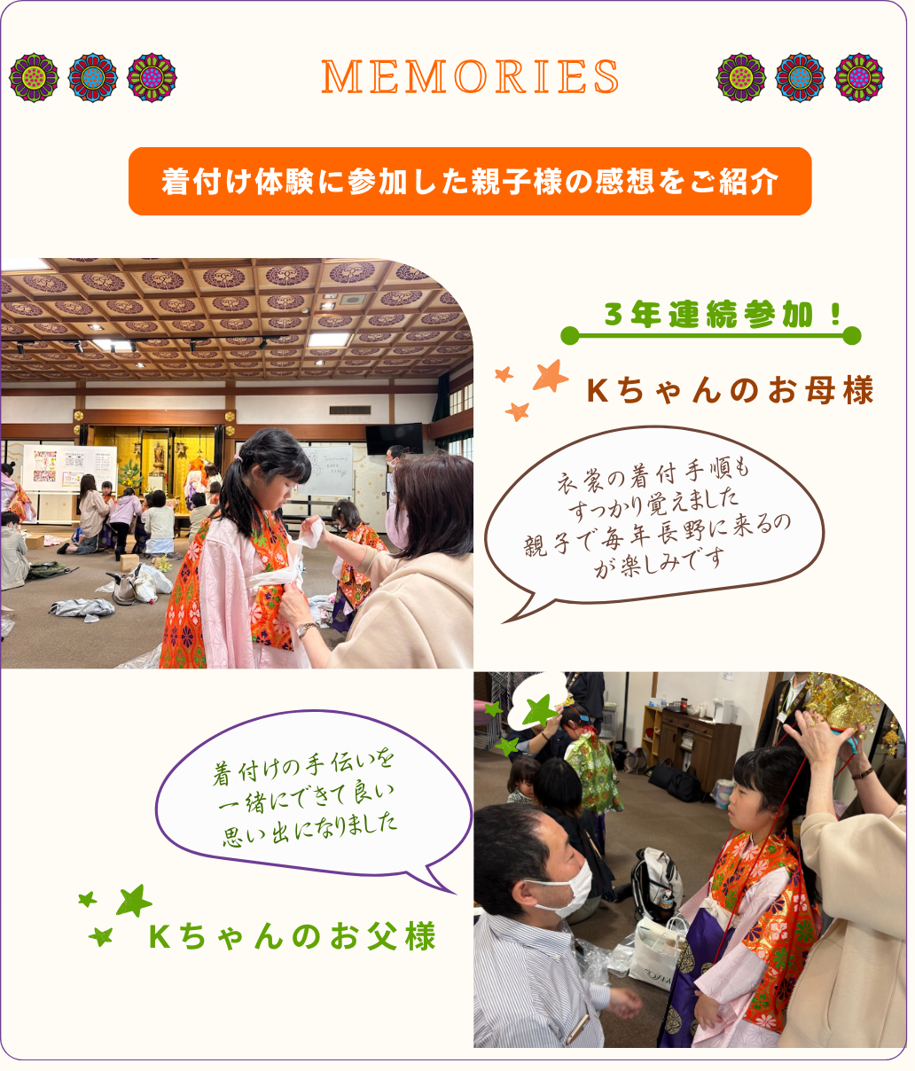 着付け体験談参加者レビュー